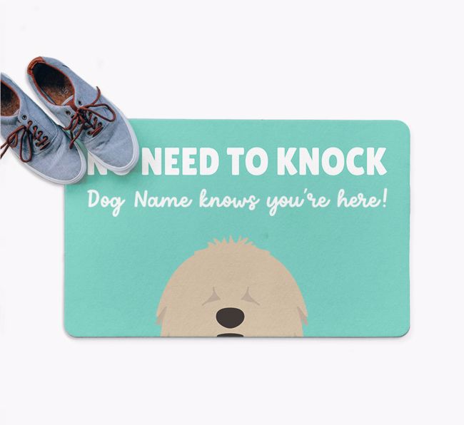 No Need To Knock: Personalized {breedFullName} Doormat